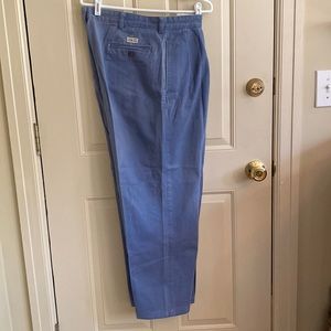 Men’s Polo Ralph Lauren Chino Pants Pleated Front Blue 38/27.5 Great Condition